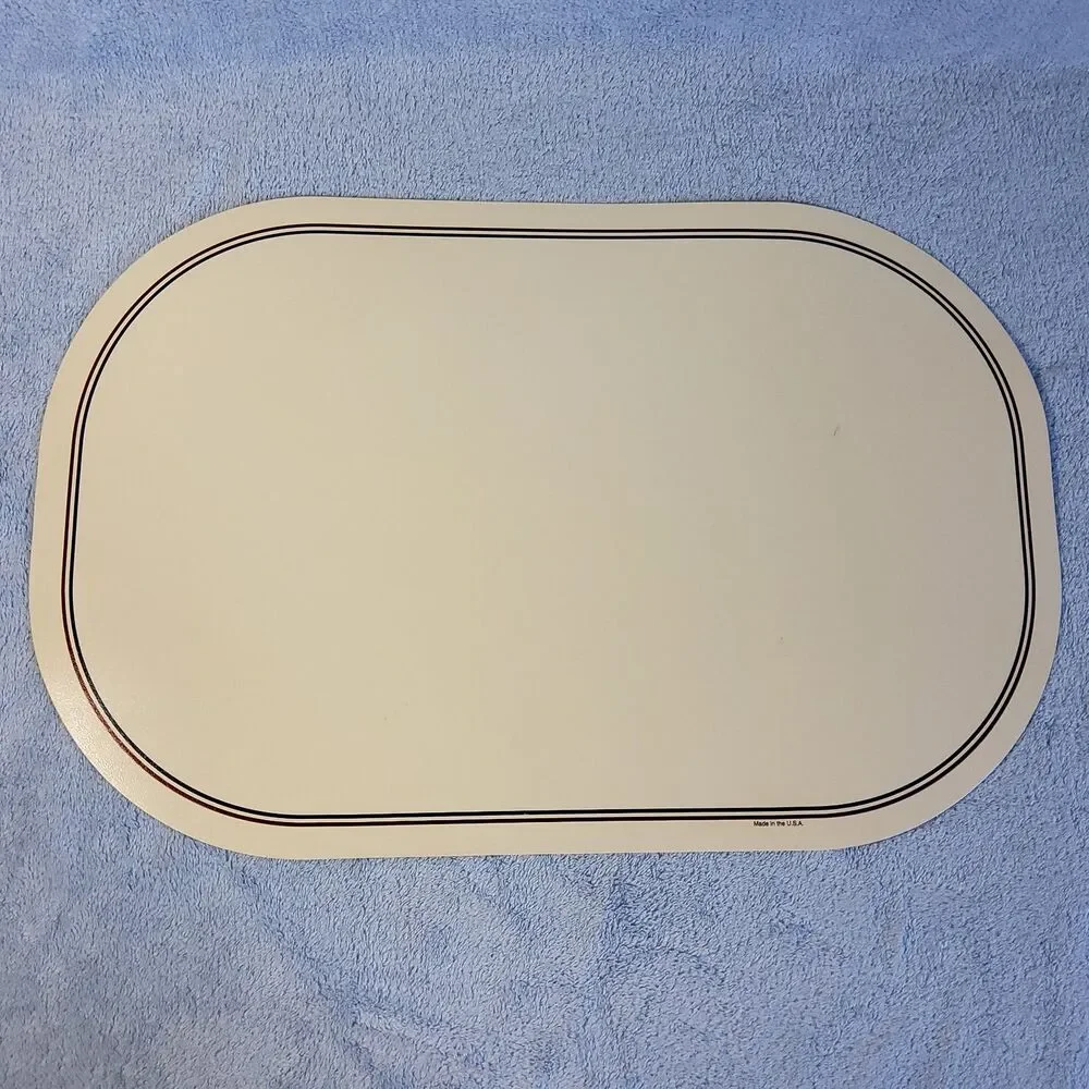 Corelle Coordinates Abundance Oval Placemat Reversible Peach Berries USA 17x11.5